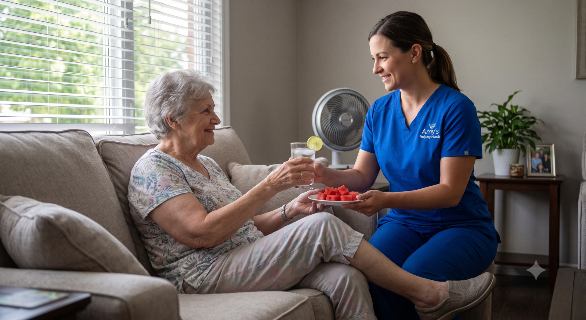 Summer safety for seniors: Hydration, heat, and gentle routines at home