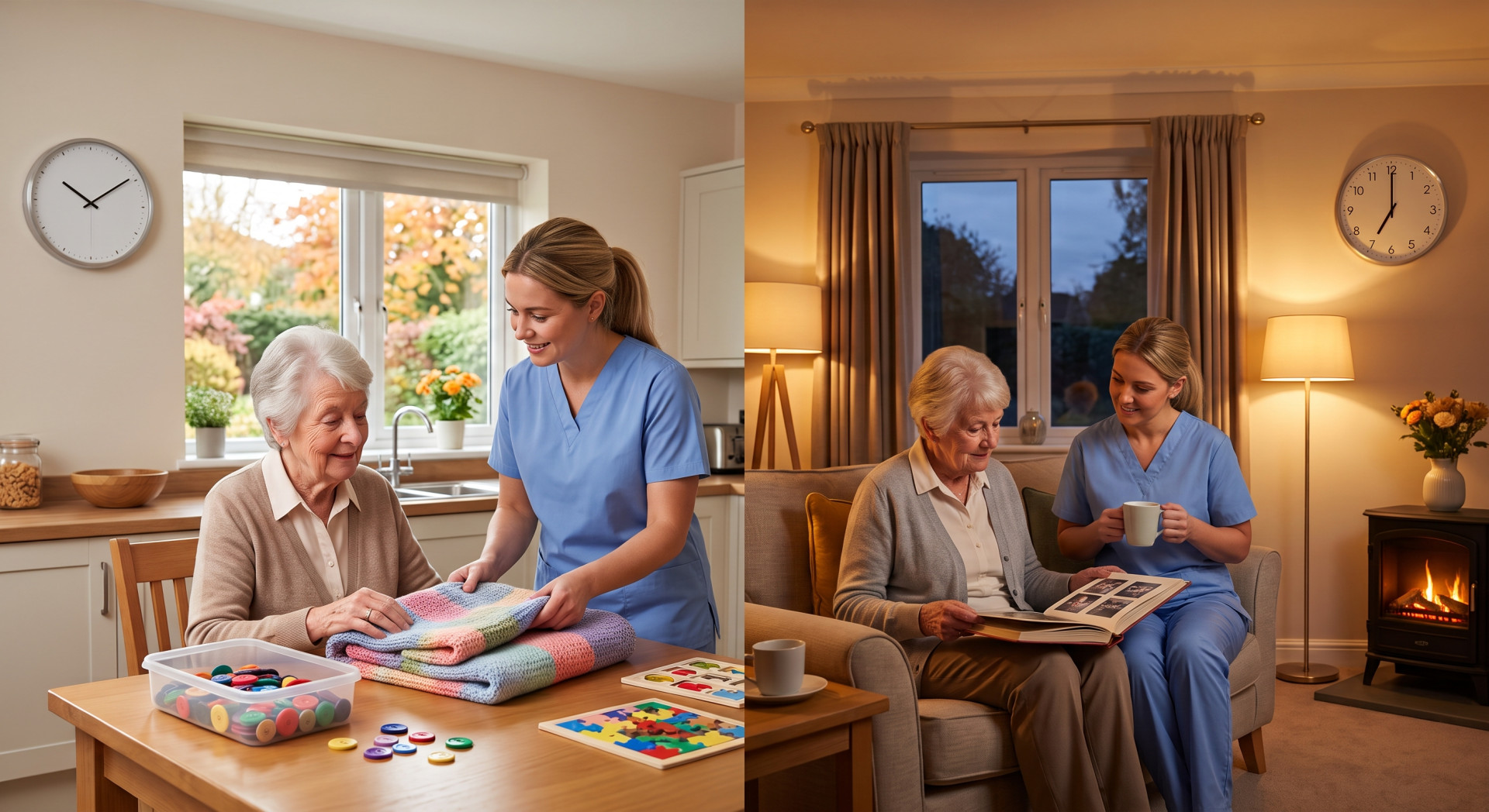 Dementia-friendly daily routines for fall: Calm days, safer evenings